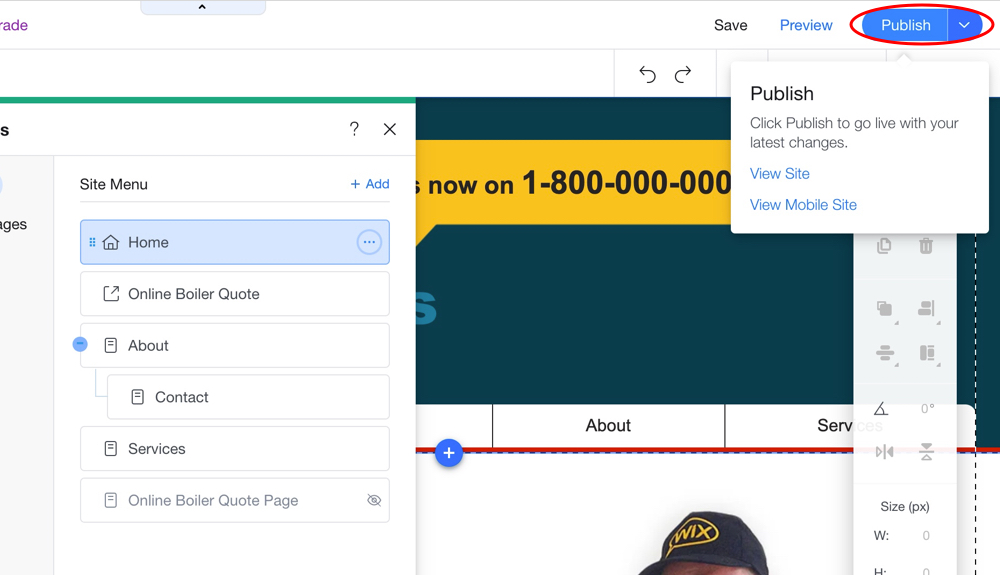 Wix publish